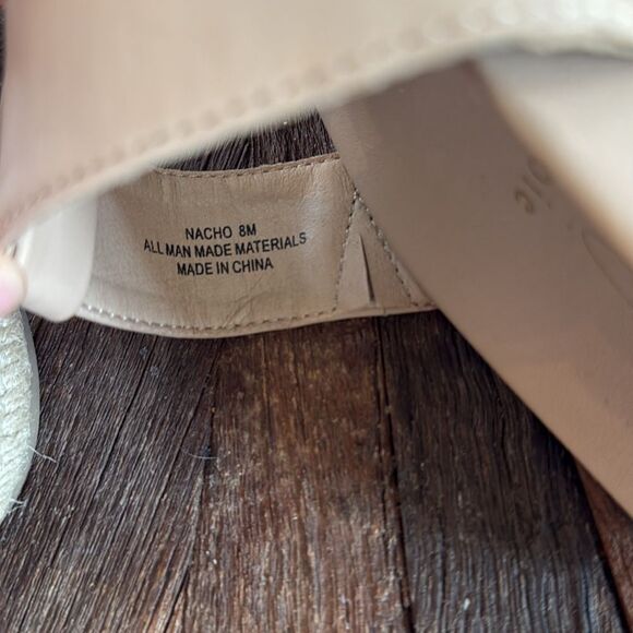 Joie Nacho Faux Leather Tan BoHo Espadrille T-Shape Thong Sandal - Picture 4 of 6